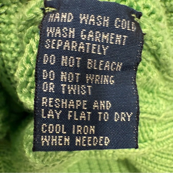 Polo Ralph Lauren Men’s Cable Knit Sweater Crew Neck Green Sz XL - Picture 8 of 11